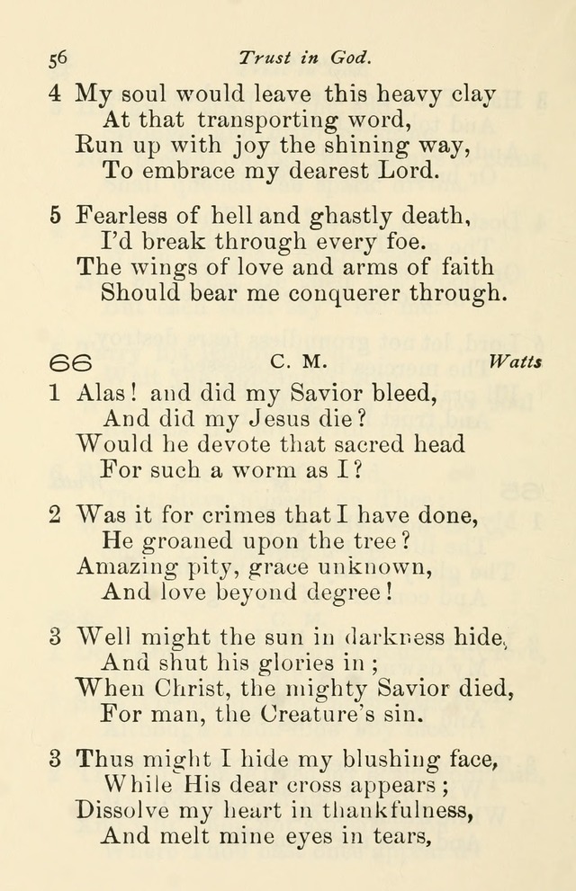A Choice Selection of Hymns and Spiritual Songs for the use of the Baptist Church and all lovers of song page 59
