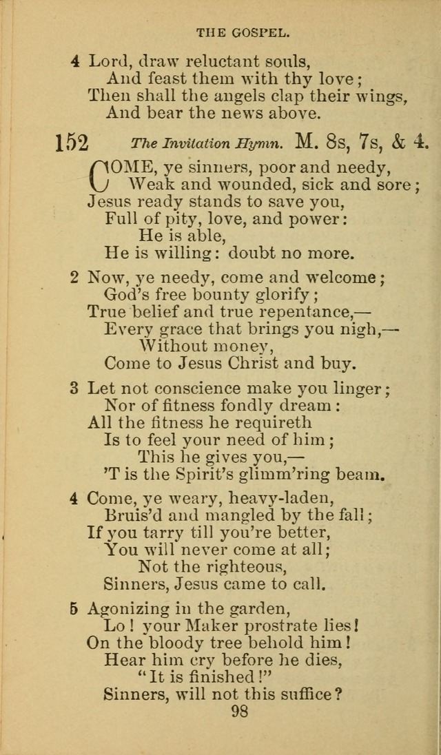 A Collection of Spiritual Hymns: adapted to the Various Kinds of Christian Worship, and especially designed for the use of the Brethren in Christ. 2nd ed. page 100