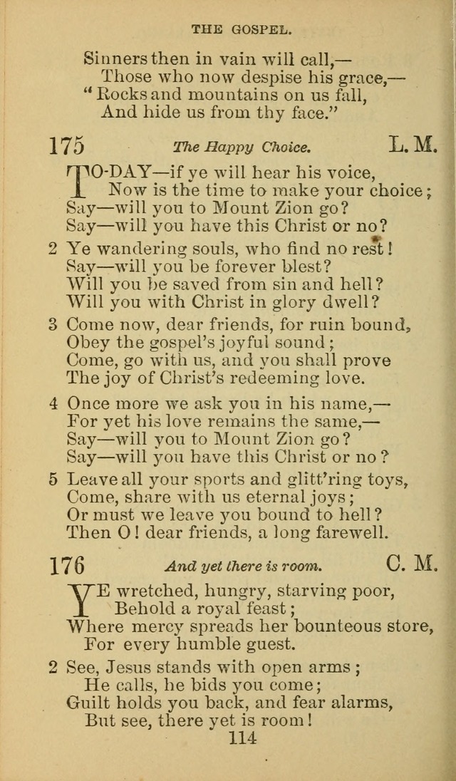 A Collection of Spiritual Hymns: adapted to the Various Kinds of Christian Worship, and especially designed for the use of the Brethren in Christ. 2nd ed. page 116