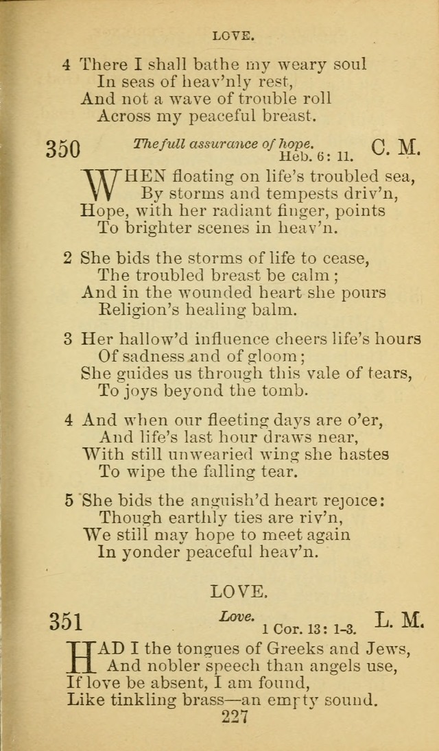 A Collection of Spiritual Hymns: adapted to the Various Kinds of Christian Worship, and especially designed for the use of the Brethren in Christ. 2nd ed. page 229