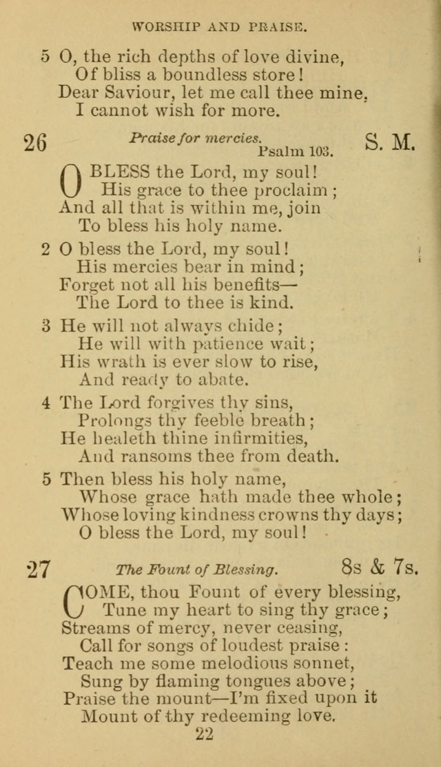 A Collection of Spiritual Hymns: adapted to the Various Kinds of Christian Worship, and especially designed for the use of the Brethren in Christ. 2nd ed. page 24