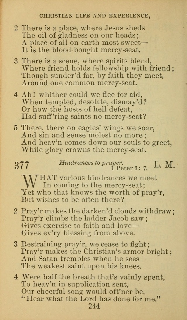 A Collection of Spiritual Hymns: adapted to the Various Kinds of Christian Worship, and especially designed for the use of the Brethren in Christ. 2nd ed. page 246