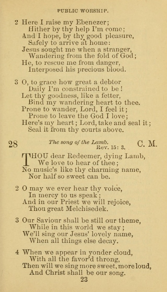 A Collection of Spiritual Hymns: adapted to the Various Kinds of Christian Worship, and especially designed for the use of the Brethren in Christ. 2nd ed. page 25
