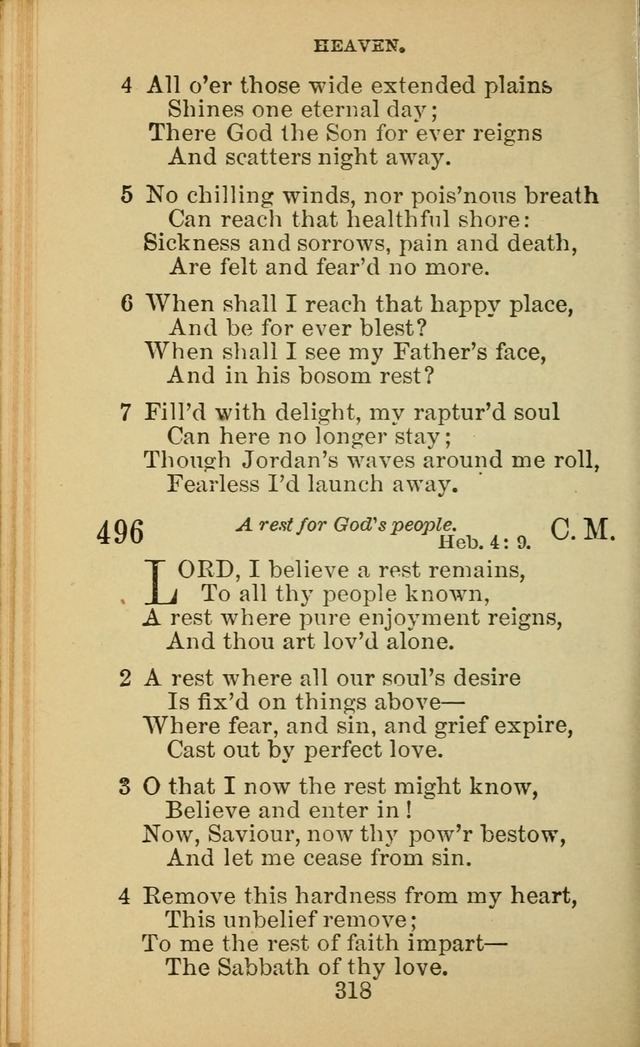 A Collection of Spiritual Hymns: adapted to the Various Kinds of Christian Worship, and especially designed for the use of the Brethren in Christ. 2nd ed. page 320