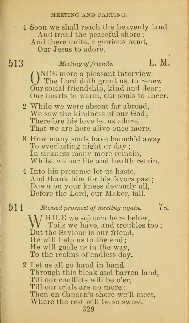 A Collection of Spiritual Hymns: adapted to the Various Kinds of Christian Worship, and especially designed for the use of the Brethren in Christ. 2nd ed. page 331