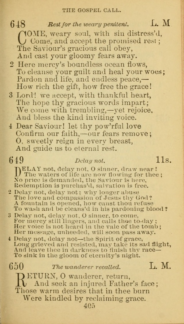 A Collection of Spiritual Hymns: adapted to the Various Kinds of Christian Worship, and especially designed for the use of the Brethren in Christ. 2nd ed. page 407