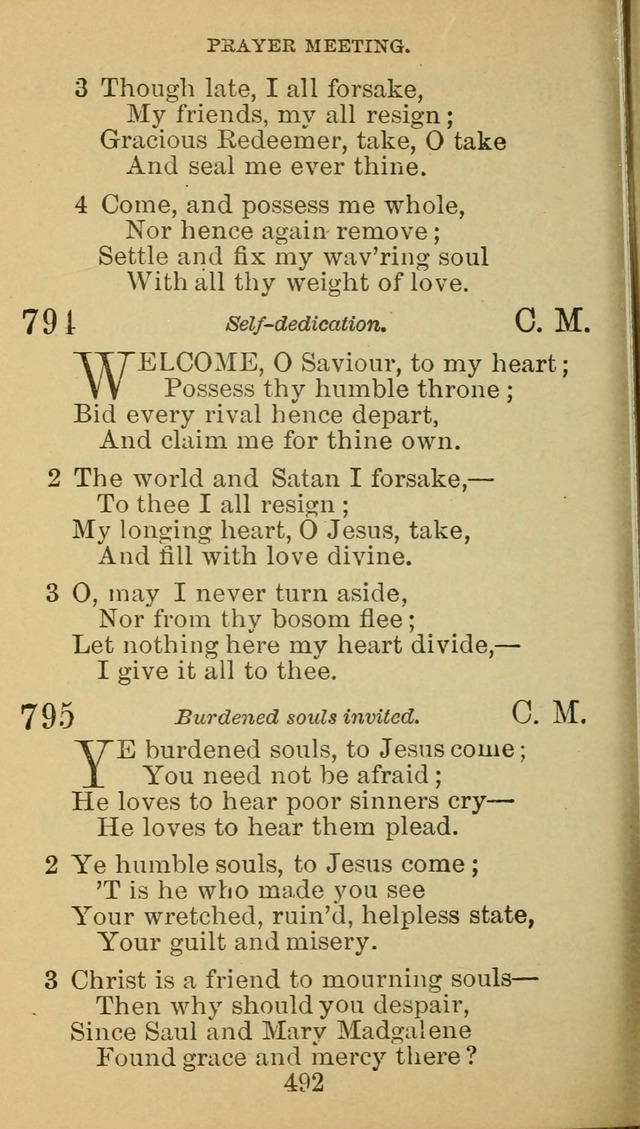 A Collection of Spiritual Hymns: adapted to the Various Kinds of Christian Worship, and especially designed for the use of the Brethren in Christ. 2nd ed. page 496