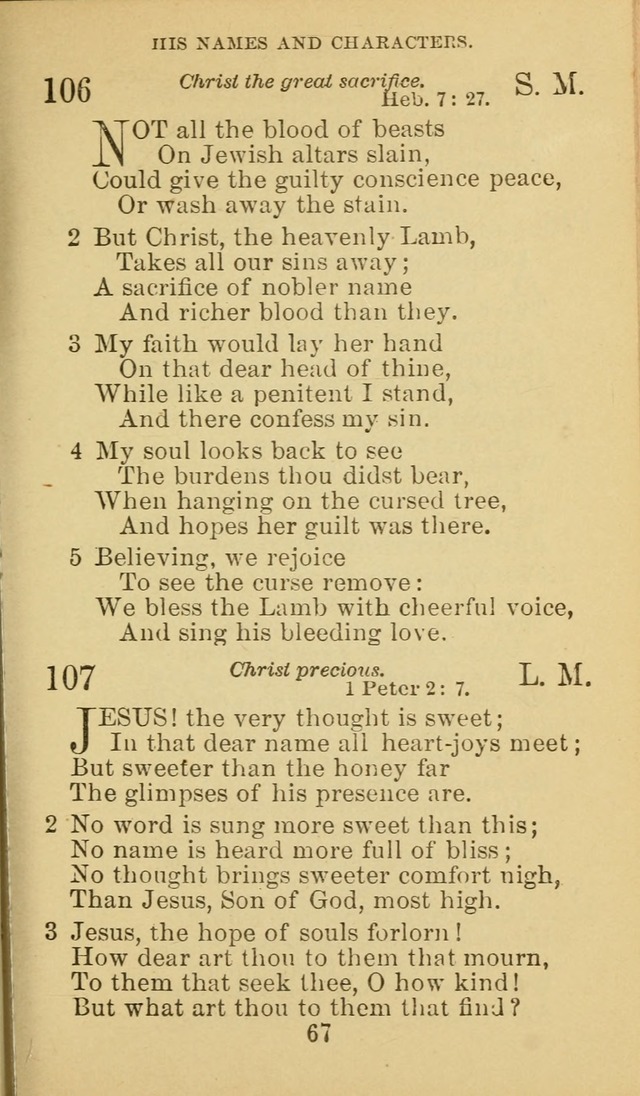 A Collection of Spiritual Hymns: adapted to the Various Kinds of Christian Worship, and especially designed for the use of the Brethren in Christ. 2nd ed. page 69