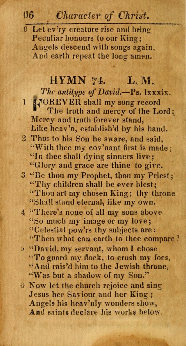 A Choice Selection of Psalms, Hymns and Spiritual Songs for the use of  Christians page 67