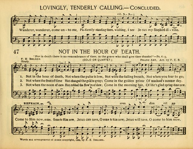 Christ in Song: for all religious services nearly one thousand best gospel hymns, new and old with responsive scripture readings (Rev. and Enl.) page 47