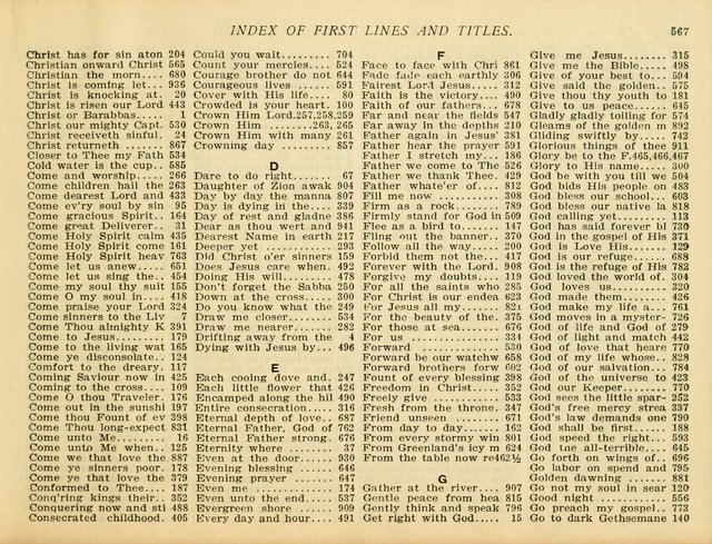Christ in Song: for all religious services nearly one thousand best gospel hymns, new and old with responsive scripture readings (Rev. and Enl.) page 555