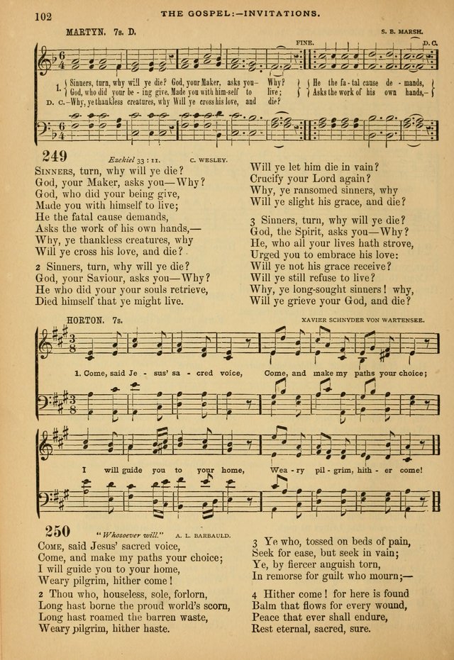 The Calvary Selection of Spiritual Songs: with music for use in social meetings. page 102
