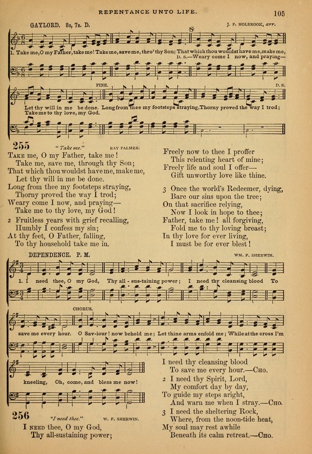 The Calvary Selection of Spiritual Songs: with music for use in social meetings. page 105