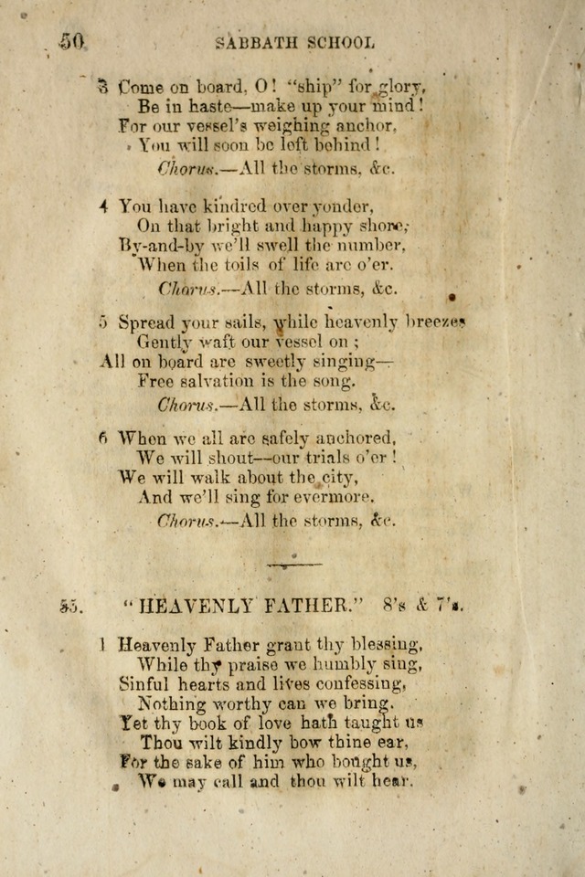 A Collection of Sabbath School Hymns: compiled by a Sabbath School Teacher page 50