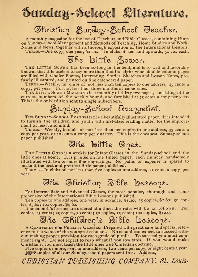 The Christian Sunday School Hymnal: a compilation of choice hymns and tunes for Sunday schools page 167