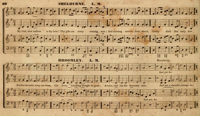 The Choir: or, Union collection of church music. Consisting of a great variety of psalm and hymn tunes, anthems, &c. original and selected. Including many beautiful subjects from the works.. (2nd ed.) page 60