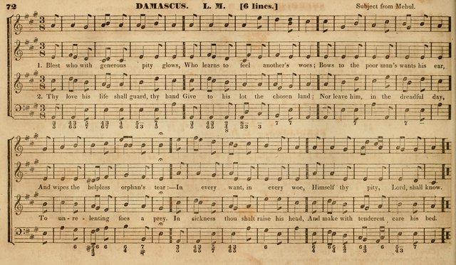 The Choir: or, Union collection of church music. Consisting of a great variety of psalm and hymn tunes, anthems, &c. original and selected. Including many beautiful subjects from the works.. (2nd ed.) page 72