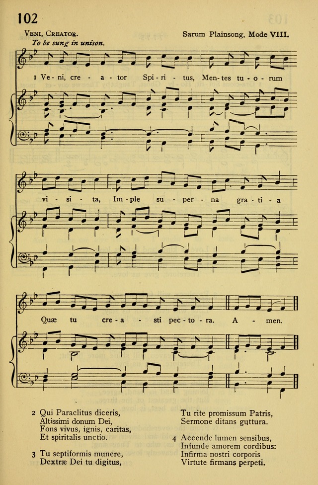 Columbia University Hymnal page 109