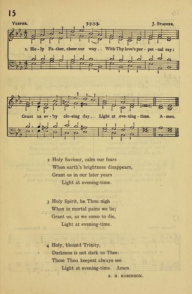 Columbia University Hymnal page 15