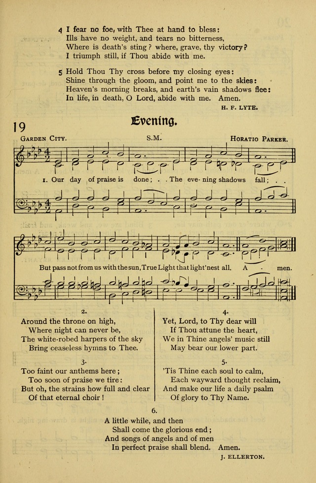 Columbia University Hymnal page 19