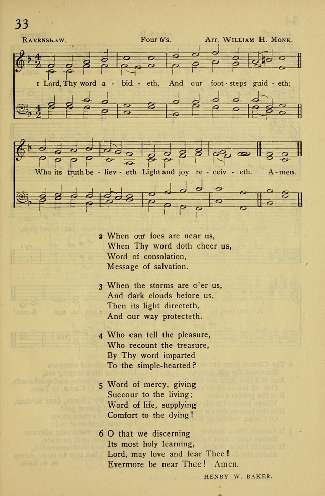 Columbia University Hymnal page 33