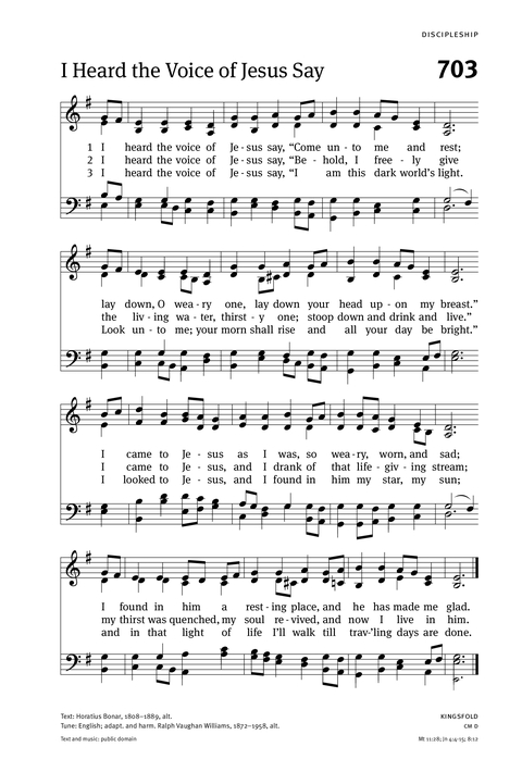 Christian Worship: Hymnal page 715