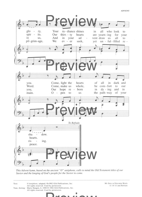 Christian Worship (2008): supplement page 85