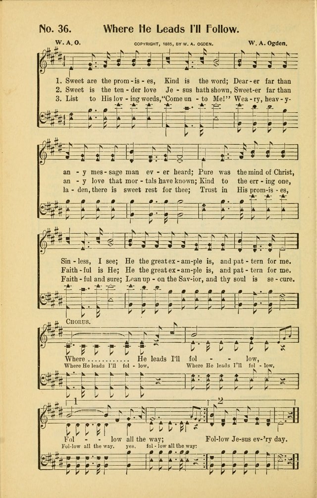 Diadems: a collection of religious songs, new and old, for the church and Sunday school page 36