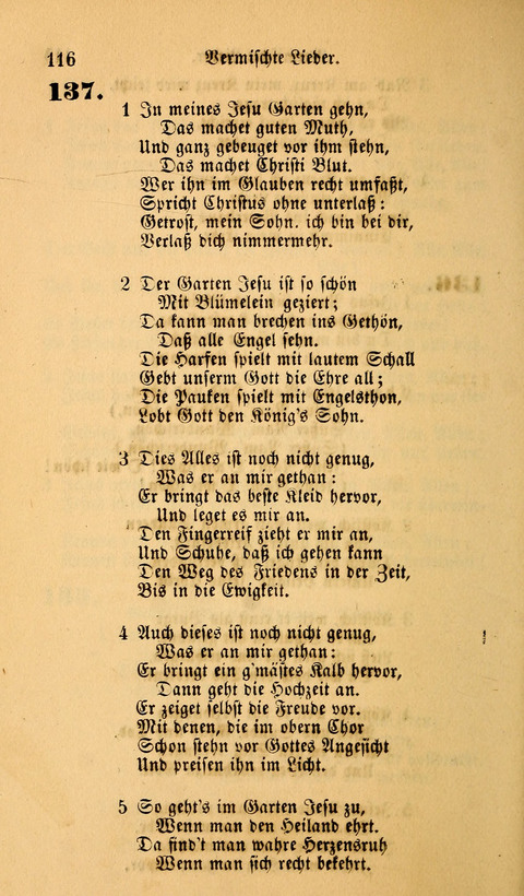 Die Deutsche Ausgabe der Englischen und Deutschen Frohen Botschaftslieder: zum Gebrauch bei Erweckungs- und Gebetsversammlungen (Ebenezer Hymnal) page 116