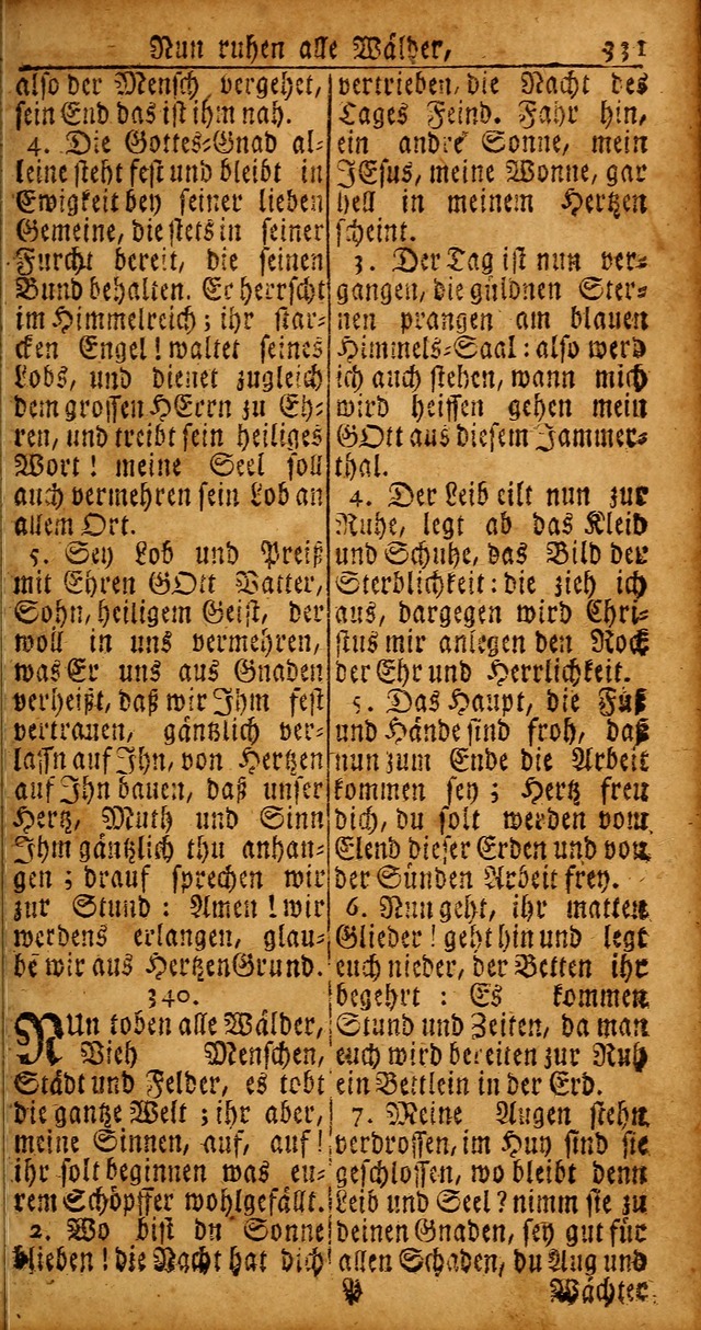 Das Kleine Davidische Psalterspiel der Kinder Zions von alten und neuen auserlesenen Geistes-Gesängen allen wahren heyls-begierigen Säuglingen der Weisheit, insonderheit aber denen Gemeinden des Herrn page 331