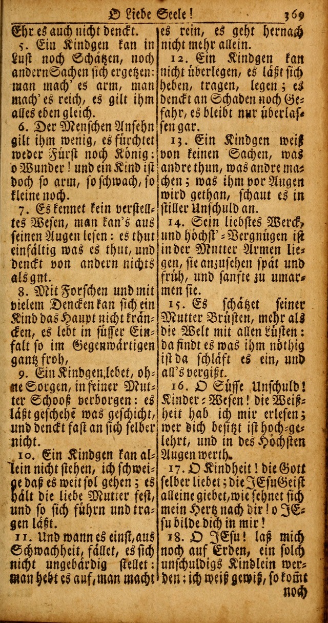Das Kleine Davidische Psalterspiel der Kinder Zions von alten und neuen auserlesenen Geistes-Gesängen allen wahren heyls-begierigen Säuglingen der Weisheit, insonderheit aber denen Gemeinden des Herrn page 369