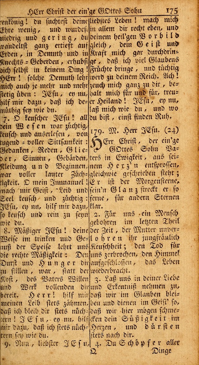 Das Kleine Davidische Psalterspiel der Kinder Zions: von alten und neuen auserlesenen Geistes-Gesängen allen wahren heils-begierigen säuglingen der weisheit, infonderheit aber denen Gemeinden ... page 175