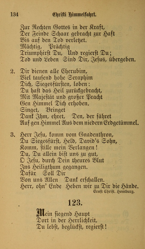 Die Glaubensharfe: Gesangbuch der deutschen Baptisten-Gemeinden. Herausgegeben auf Beschluß der Bundeskonferenz der Deutchen Baptisten-Gemeinden von America page 134