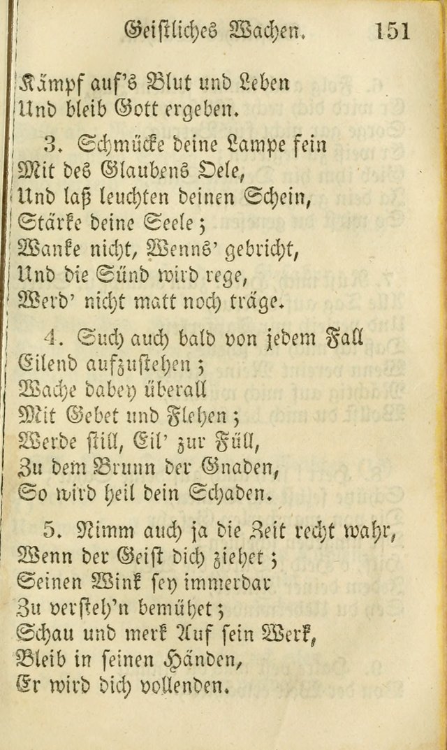 Die Gemeinschaftliche Liedersammlung: zum allgemeinen Gebrauch des wahren Gottesdienstes: mit einem inhalt sammt zwensachen register versehen (3 aufl.) page 151