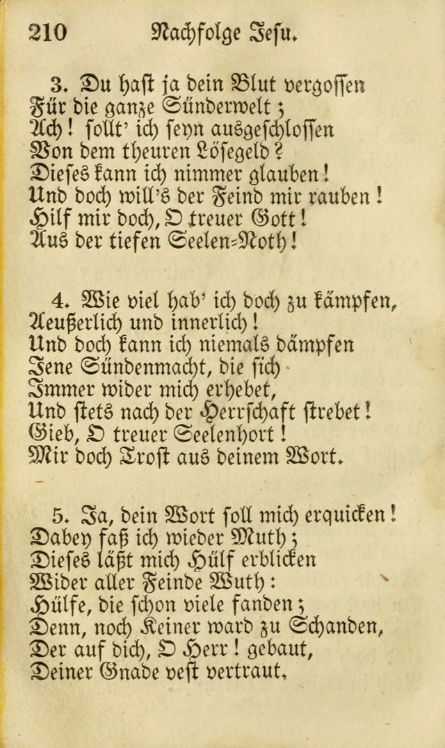 Die Gemeinschaftliche Liedersammlung: zum allgemeinen Gebrauch des wahren Gottesdienstes: mit einem inhalt sammt zwensachen register versehen (3 aufl.) page 210