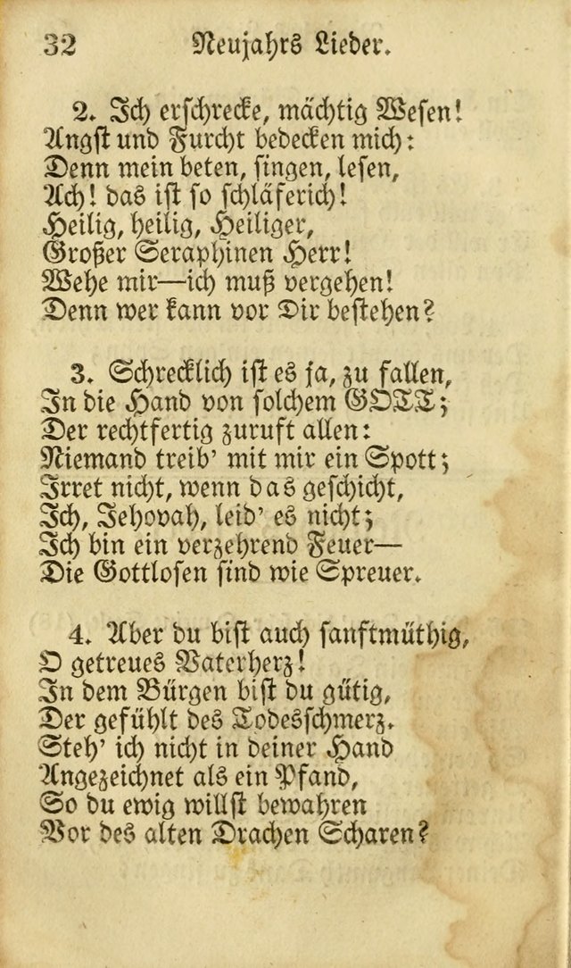 Die Gemeinschaftliche Liedersammlung: zum allgemeinen Gebrauch des wahren Gottesdienstes: mit einem inhalt sammt zwensachen register versehen (3 aufl.) page 32