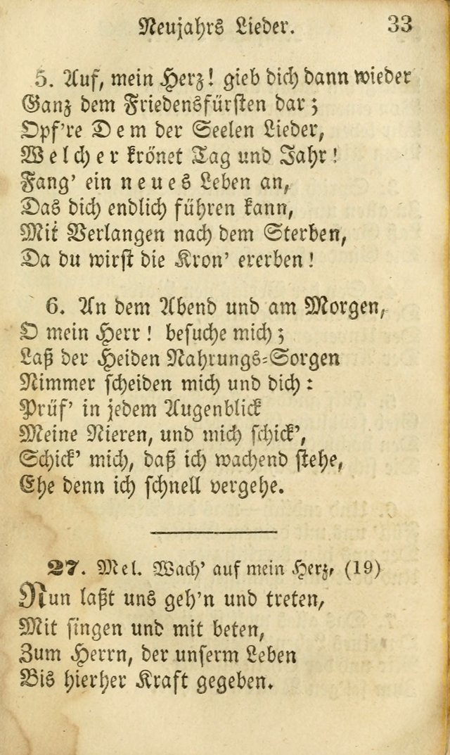 Die Gemeinschaftliche Liedersammlung: zum allgemeinen Gebrauch des wahren Gottesdienstes: mit einem inhalt sammt zwensachen register versehen (3 aufl.) page 33