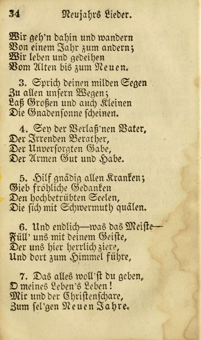 Die Gemeinschaftliche Liedersammlung: zum allgemeinen Gebrauch des wahren Gottesdienstes: mit einem inhalt sammt zwensachen register versehen (3 aufl.) page 34