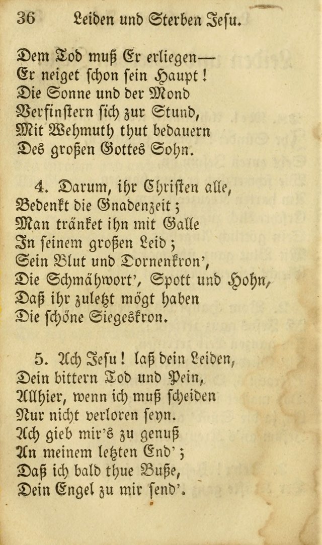 Die Gemeinschaftliche Liedersammlung: zum allgemeinen Gebrauch des wahren Gottesdienstes: mit einem inhalt sammt zwensachen register versehen (3 aufl.) page 36