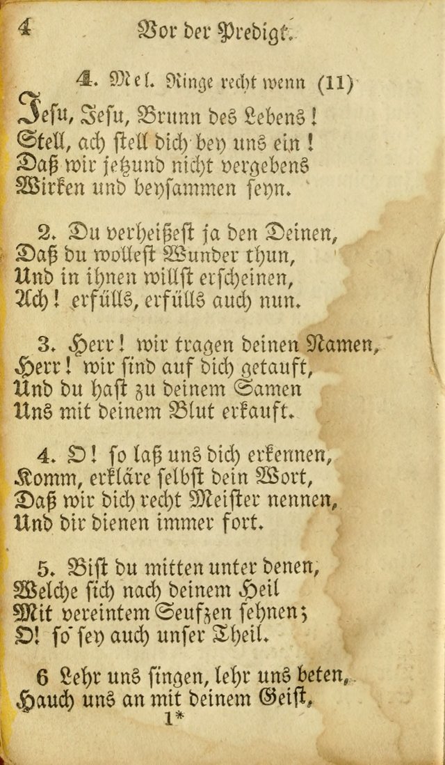 Die Gemeinschaftliche Liedersammlung: zum allgemeinen Gebrauch des wahren Gottesdienstes: mit einem inhalt sammt zwensachen register versehen (3 aufl.) page 4