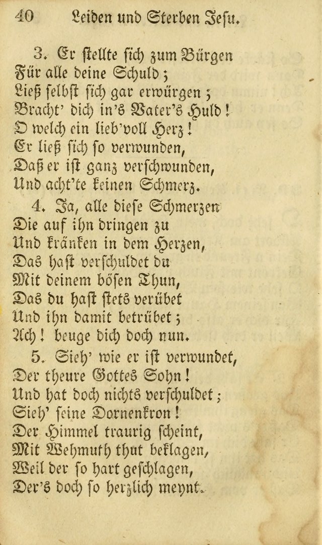 Die Gemeinschaftliche Liedersammlung: zum allgemeinen Gebrauch des wahren Gottesdienstes: mit einem inhalt sammt zwensachen register versehen (3 aufl.) page 40