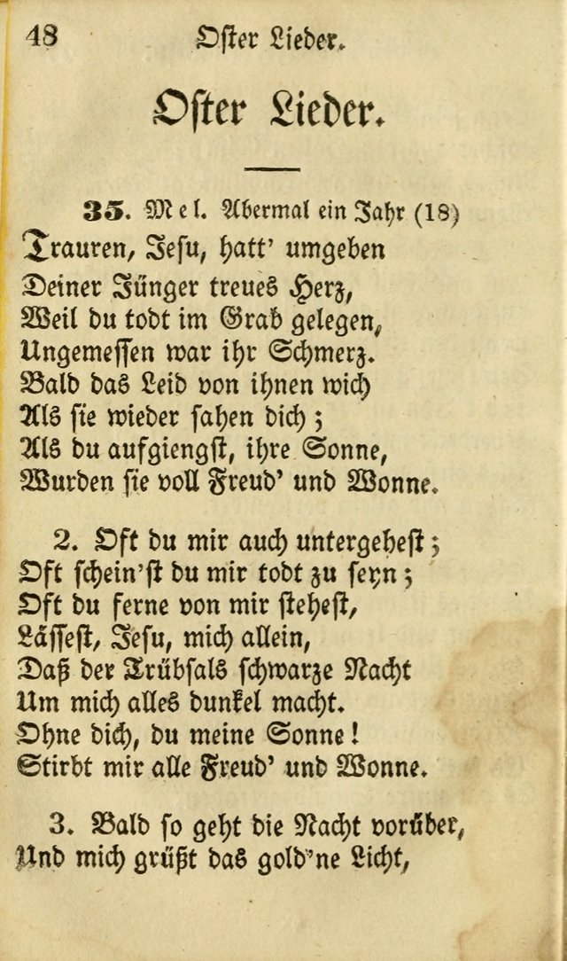 Die Gemeinschaftliche Liedersammlung: zum allgemeinen Gebrauch des wahren Gottesdienstes: mit einem inhalt sammt zwensachen register versehen (3 aufl.) page 48