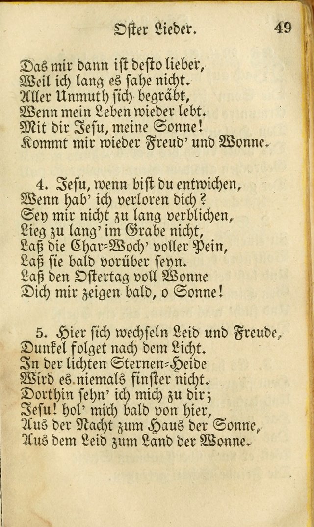 Die Gemeinschaftliche Liedersammlung: zum allgemeinen Gebrauch des wahren Gottesdienstes: mit einem inhalt sammt zwensachen register versehen (3 aufl.) page 49