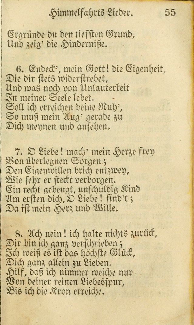 Die Gemeinschaftliche Liedersammlung: zum allgemeinen Gebrauch des wahren Gottesdienstes: mit einem inhalt sammt zwensachen register versehen (3 aufl.) page 55