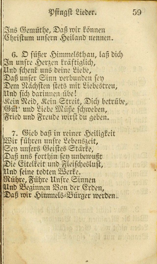 Die Gemeinschaftliche Liedersammlung: zum allgemeinen Gebrauch des wahren Gottesdienstes: mit einem inhalt sammt zwensachen register versehen (3 aufl.) page 59