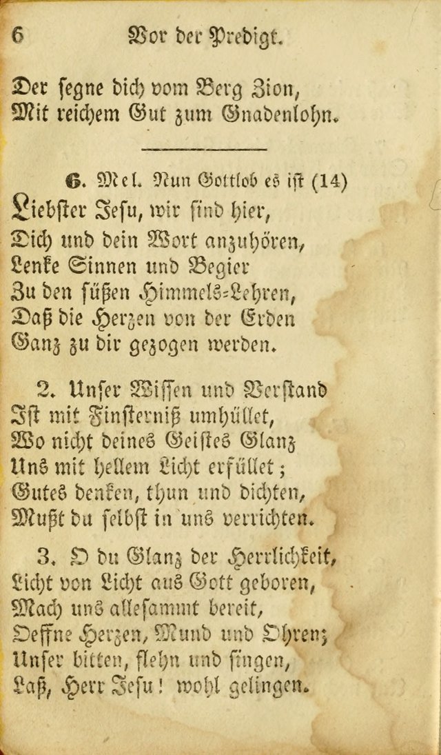 Die Gemeinschaftliche Liedersammlung: zum allgemeinen Gebrauch des wahren Gottesdienstes: mit einem inhalt sammt zwensachen register versehen (3 aufl.) page 6