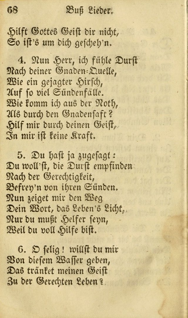 Die Gemeinschaftliche Liedersammlung: zum allgemeinen Gebrauch des wahren Gottesdienstes: mit einem inhalt sammt zwensachen register versehen (3 aufl.) page 68