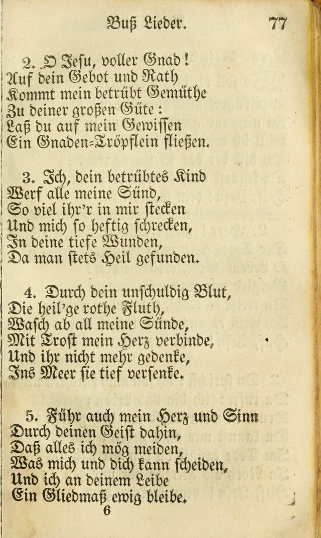 Die Gemeinschaftliche Liedersammlung: zum allgemeinen Gebrauch des wahren Gottesdienstes: mit einem inhalt sammt zwensachen register versehen (3 aufl.) page 77