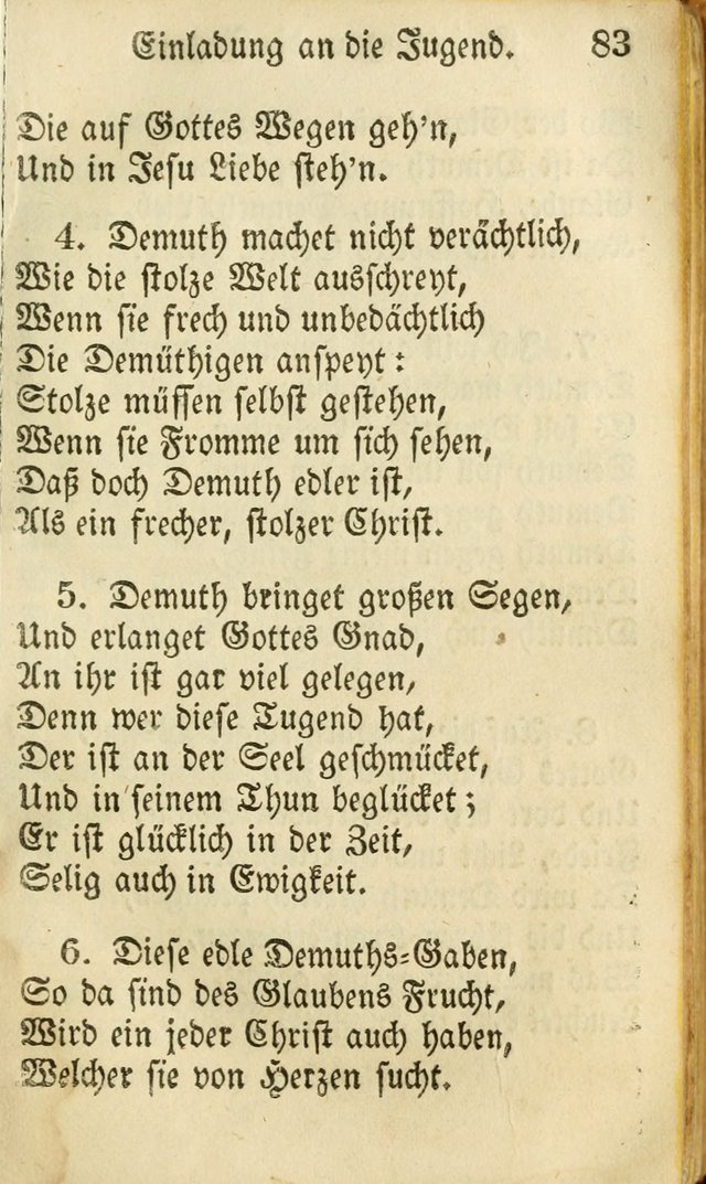 Die Gemeinschaftliche Liedersammlung: zum allgemeinen Gebrauch des wahren Gottesdienstes: mit einem inhalt sammt zwensachen register versehen (3 aufl.) page 83