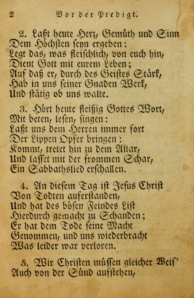 Die Gemeinschaftliche Liedersammlung: zum allgemeinen Gebrauch des wahren Gotrtesdienstes; mit einem inhalt sammt zweisachem Register versehen (4th Aufl) page 2